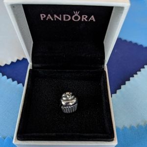 Pandora RETIRED Cupcake Charm w/ Box NWOT